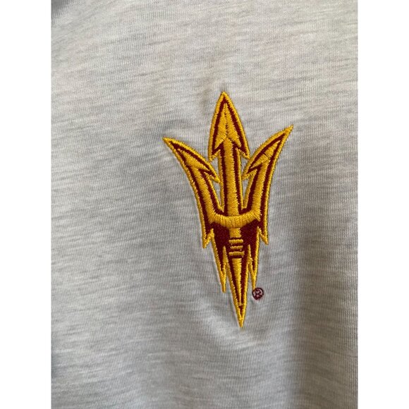 Collars & Co Arizona State DriRelease 1/4 Zip Pullover Light Grey Melange XL NWT - Picture 3 of 6